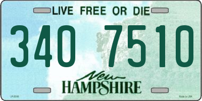 NH license plate 3407510