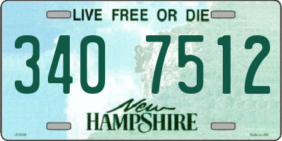 NH license plate 3407512