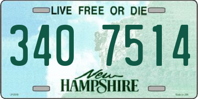 NH license plate 3407514