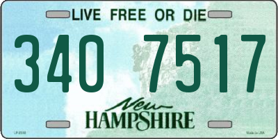 NH license plate 3407517