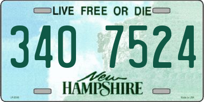 NH license plate 3407524