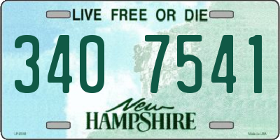 NH license plate 3407541