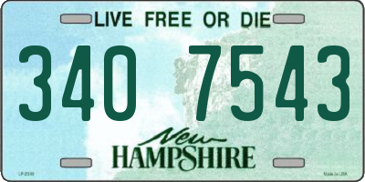 NH license plate 3407543