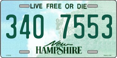 NH license plate 3407553