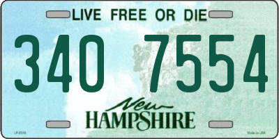 NH license plate 3407554