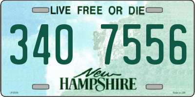NH license plate 3407556