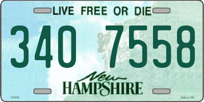 NH license plate 3407558