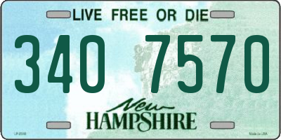 NH license plate 3407570