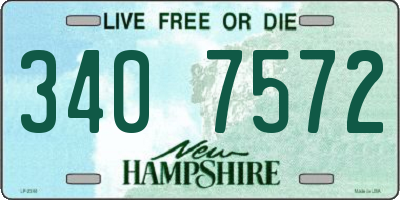 NH license plate 3407572