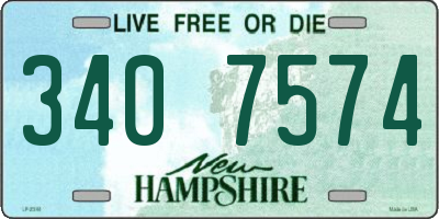 NH license plate 3407574