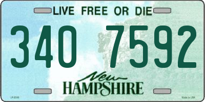 NH license plate 3407592