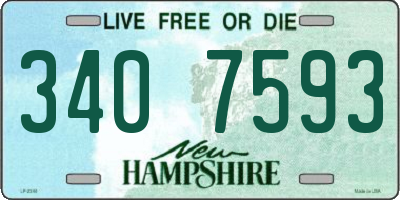NH license plate 3407593