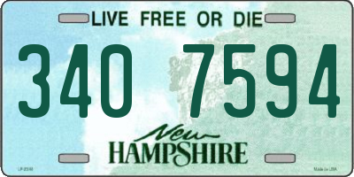NH license plate 3407594