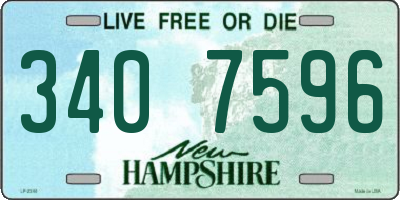NH license plate 3407596