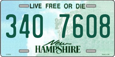 NH license plate 3407608