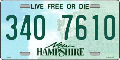 NH license plate 3407610