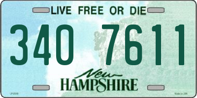 NH license plate 3407611
