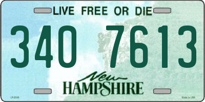 NH license plate 3407613