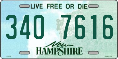 NH license plate 3407616