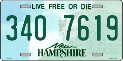 NH license plate 3407619
