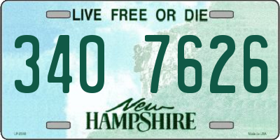 NH license plate 3407626