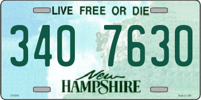 NH license plate 3407630