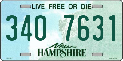 NH license plate 3407631