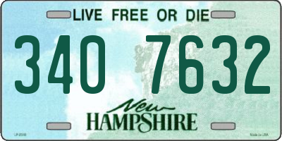 NH license plate 3407632