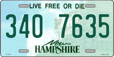 NH license plate 3407635
