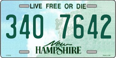 NH license plate 3407642