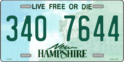 NH license plate 3407644