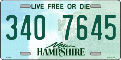 NH license plate 3407645