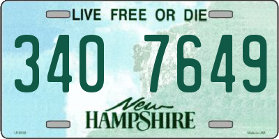 NH license plate 3407649