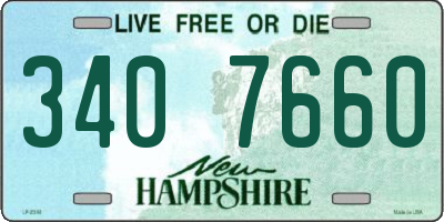 NH license plate 3407660