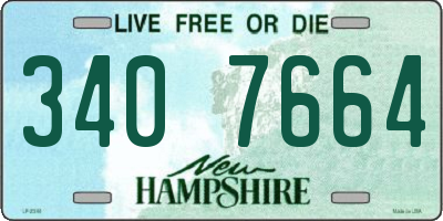 NH license plate 3407664