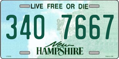 NH license plate 3407667
