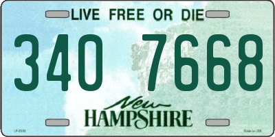 NH license plate 3407668
