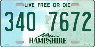 NH license plate 3407672