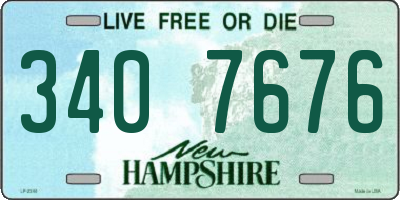 NH license plate 3407676