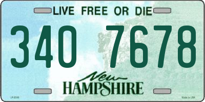 NH license plate 3407678