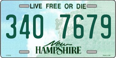 NH license plate 3407679