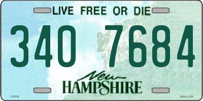 NH license plate 3407684