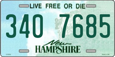 NH license plate 3407685