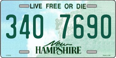 NH license plate 3407690