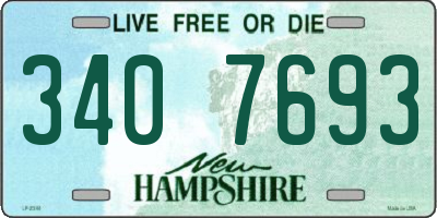 NH license plate 3407693