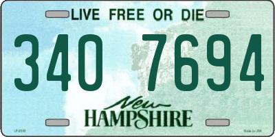 NH license plate 3407694