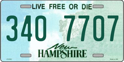 NH license plate 3407707