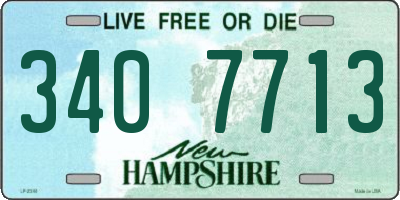 NH license plate 3407713