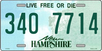 NH license plate 3407714