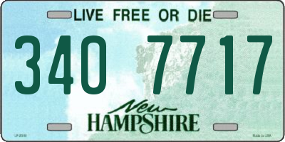 NH license plate 3407717